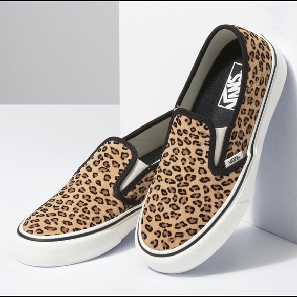 leopard vans slip ons